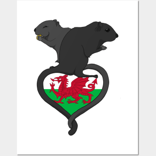 Gerbil Wales (dark) Posters and Art